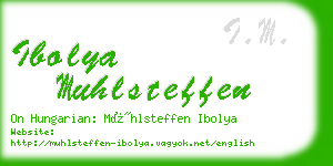 ibolya muhlsteffen business card